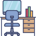 Schreibtisch Stuhl Icon