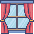 Fenster Vorhang Icon
